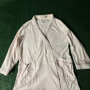 Charter Club Light Pink Lace-Trimmed Robe